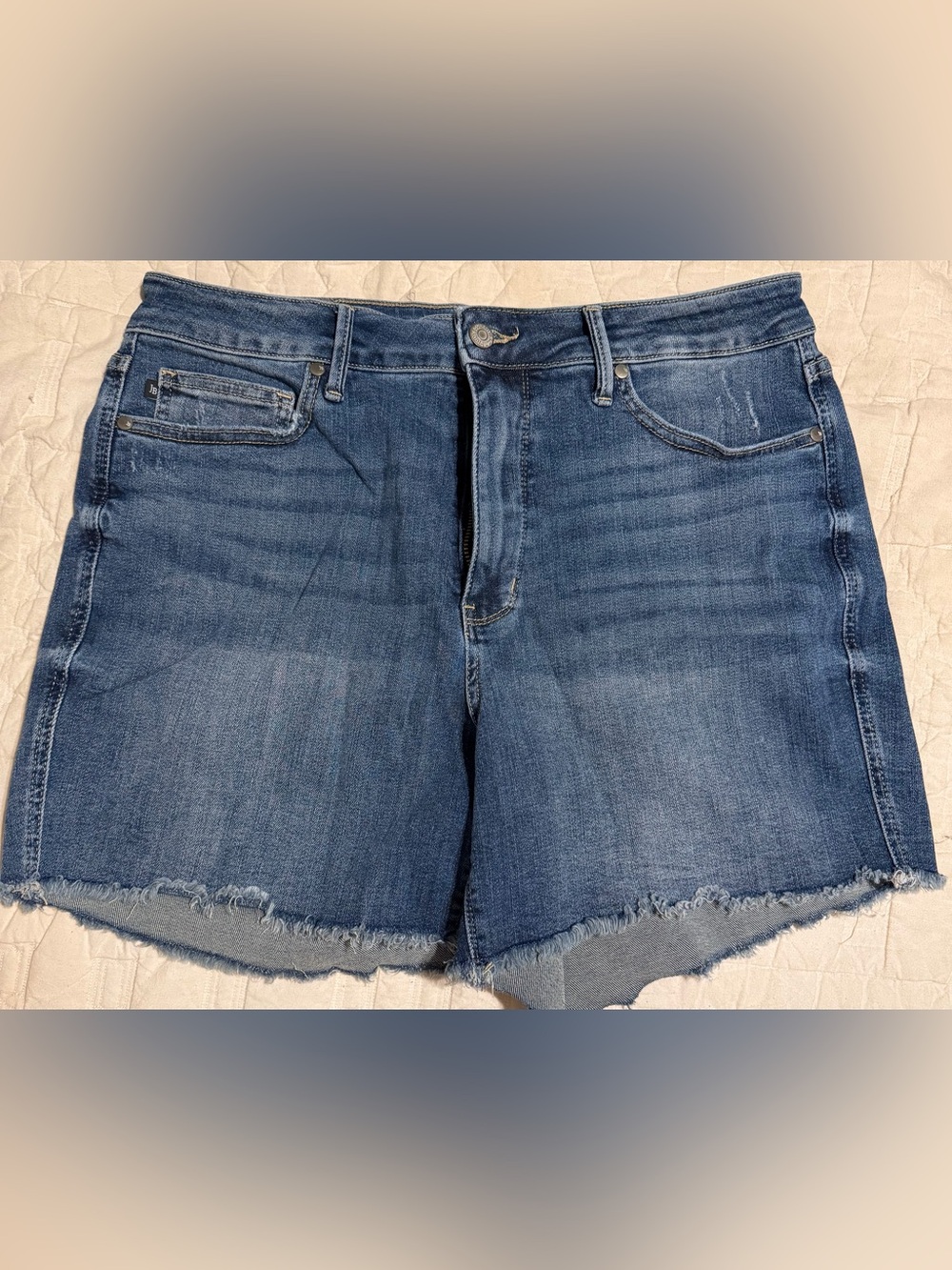 Judy Blue Medium Blue Denim Cutoff Shorts